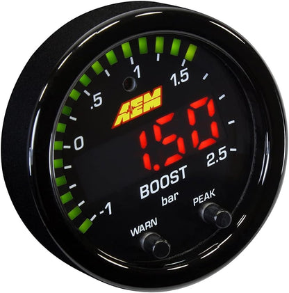 30-0306 X-Series Boost Pressure Gauge 52mm, Black
