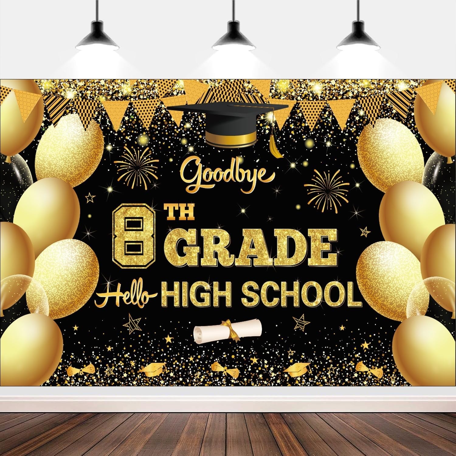 XtraLarge Goodbye 8th Grade Hello High School Banner Random style shipping