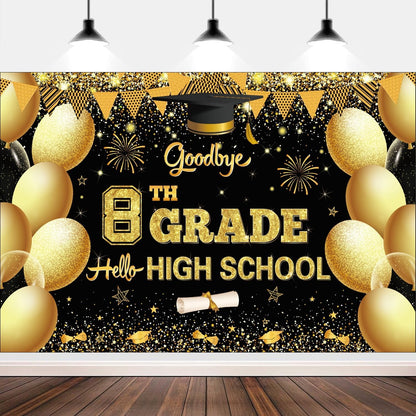 XtraLarge Goodbye 8th Grade Hello High School Banner Random style shipping