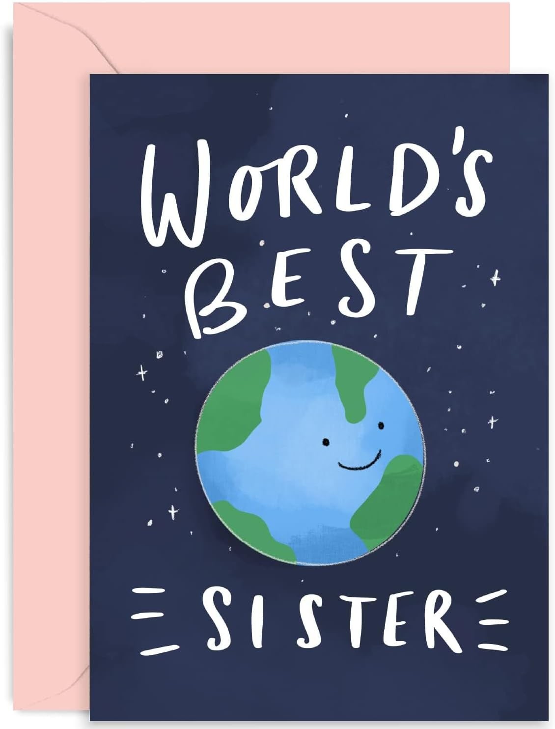 World's Best Sister Greeting Card - Card for Sister From Brother, Sibling Fun
