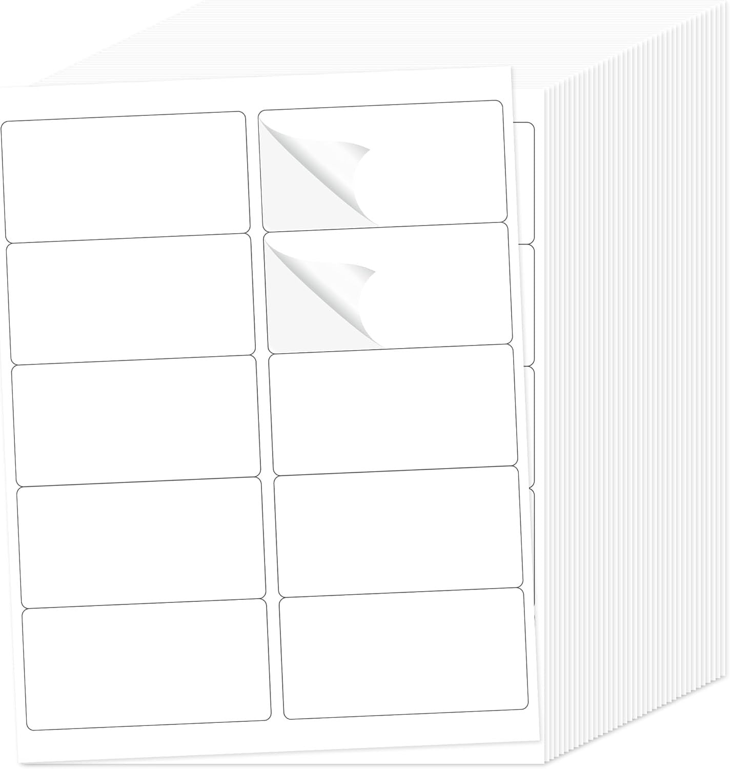 2" x 4" Matte White Printable Labels, 5000 Labels Stickers for Laser/Inkjet