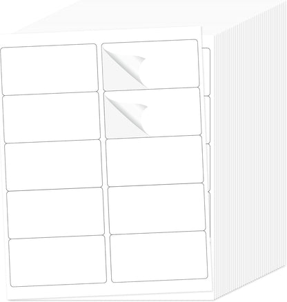 2" x 4" Matte White Printable Labels, 5000 Labels Stickers for Laser/Inkjet