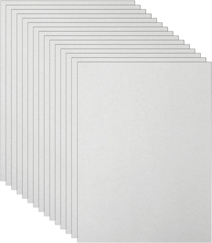 100 Sheets Grey Cardstock 8.5 x 11 Certificate Paper, 75lb Thick Gray Card