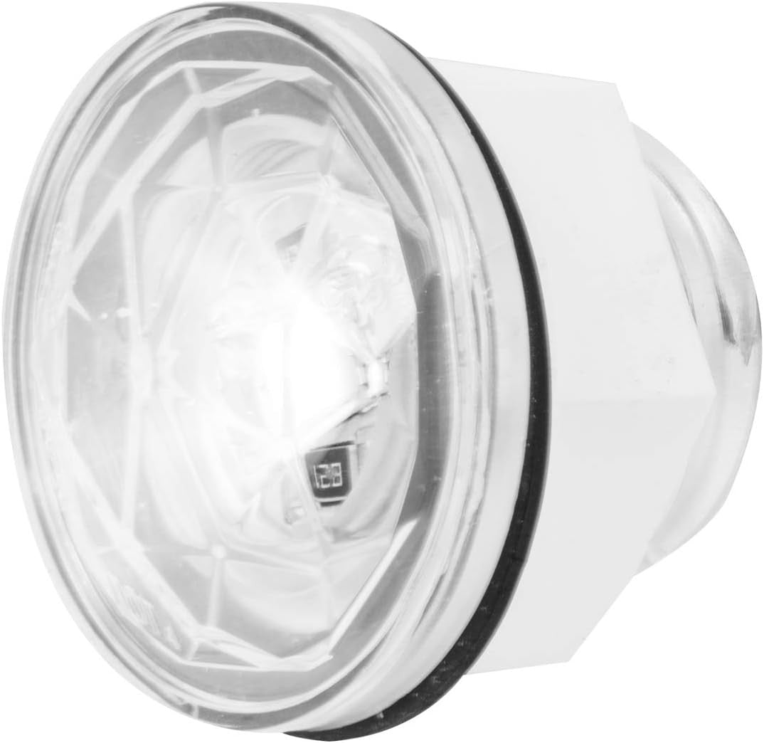 75304 White/Clear Light (1-1/4" Diamond Lens 1 LED Interior with Nut)
